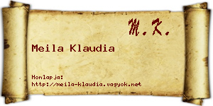 Meila Klaudia névjegykártya